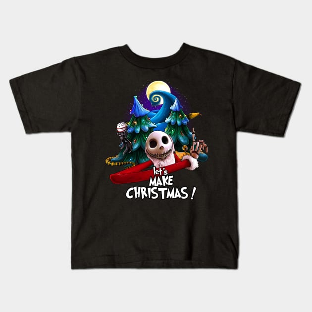 Let's Make Christmas ! Kids T-Shirt by BER